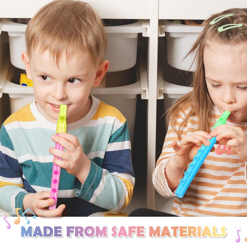 Lukmaa 100 Pcs Musical Recorder Bulk 6 Hole Plastic Recorders Kids Flute Music Instruments Descant Soprano Baroque Style Little Plastic Clarinet for Kids Student School Approved Beginner Gift - Image 3